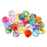 Mixed Acrylic Faceted Round Spacer Beads