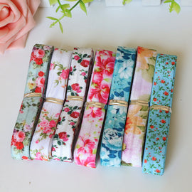 Printed Color Flowers Ribbon