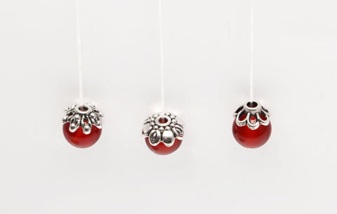 Alloy Antique Silver plated color Tibetan Silver Bead Caps