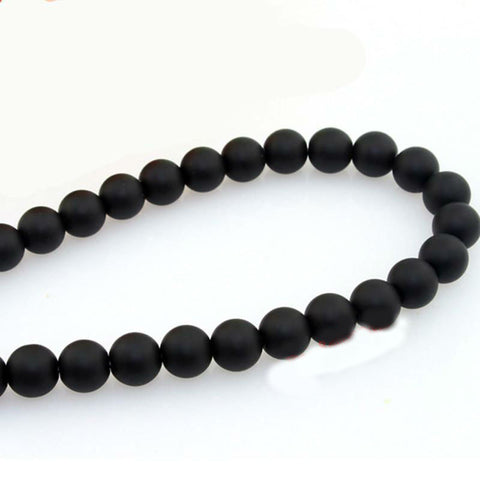 Black Frost Dull Polish Matte  Stone Beads