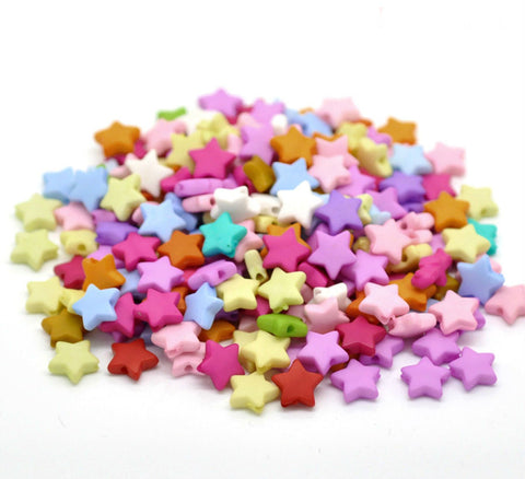 Mixed Star Acrylic Spacer Beads