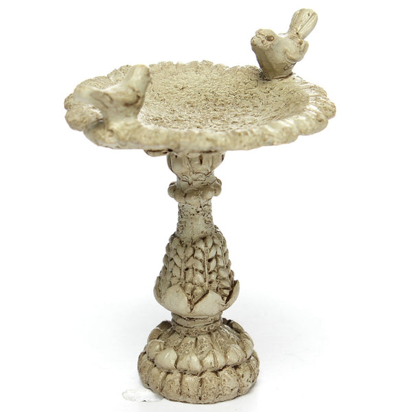 Scale Dollhouse Miniature Resin Bird Bath Fountain Fairy