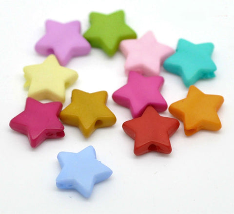 Mixed Star Acrylic Spacer Beads