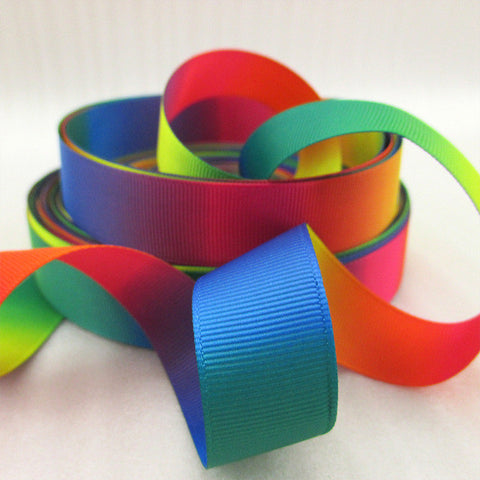Rainbow Ribbon Grosgrain Double Side Gradient Color