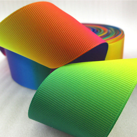 Rainbow Ribbon Grosgrain Double Side Gradient Color