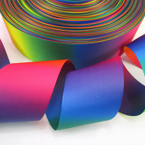 Rainbow Ribbon Grosgrain Double Side Gradient Color